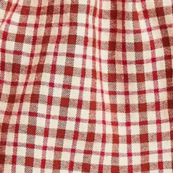 J. Crew Gingham Plaid Squareneck Ruffle Top, Red and Cream, XL - Picture 4 of 8